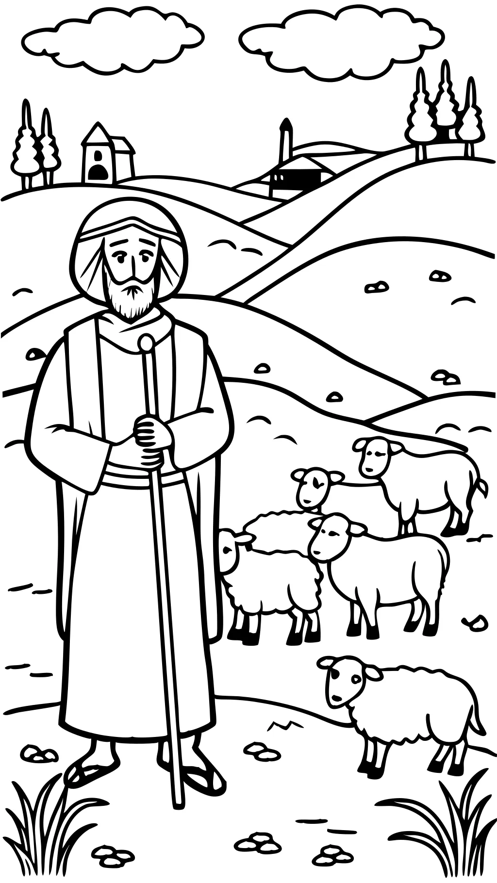 the lord is my shepherd coloring page